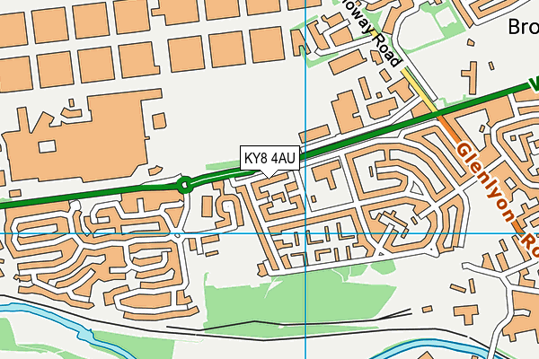 KY8 4AU map - OS VectorMap District (Ordnance Survey)