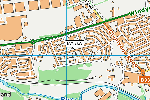 KY8 4AW map - OS VectorMap District (Ordnance Survey)