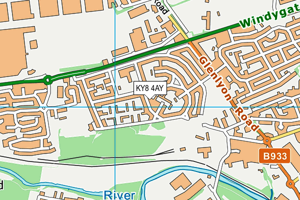 KY8 4AY map - OS VectorMap District (Ordnance Survey)