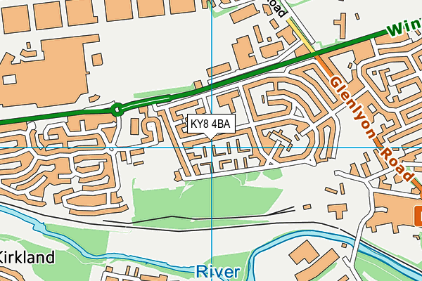 KY8 4BA map - OS VectorMap District (Ordnance Survey)