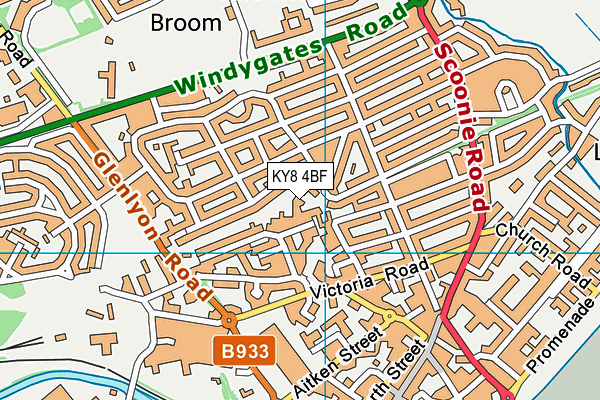 KY8 4BF map - OS VectorMap District (Ordnance Survey)