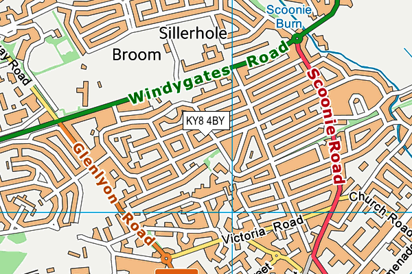 KY8 4BY map - OS VectorMap District (Ordnance Survey)