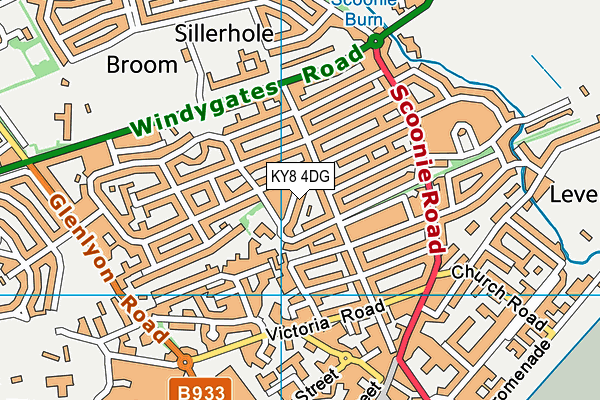 KY8 4DG map - OS VectorMap District (Ordnance Survey)