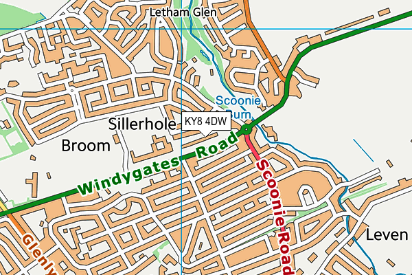 KY8 4DW map - OS VectorMap District (Ordnance Survey)