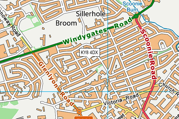 KY8 4DX map - OS VectorMap District (Ordnance Survey)