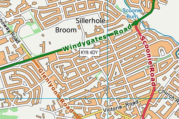 KY8 4DY map - OS VectorMap District (Ordnance Survey)