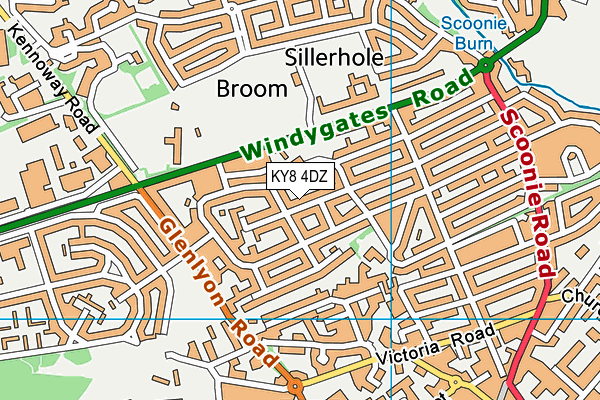 KY8 4DZ map - OS VectorMap District (Ordnance Survey)