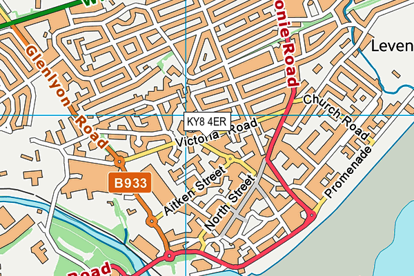 KY8 4ER map - OS VectorMap District (Ordnance Survey)