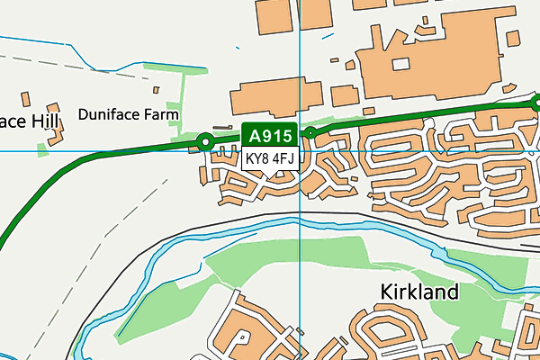KY8 4FJ map - OS VectorMap District (Ordnance Survey)