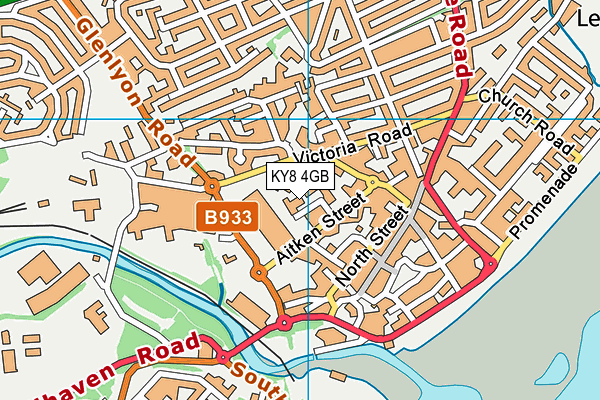 KY8 4GB map - OS VectorMap District (Ordnance Survey)