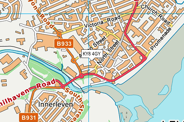 KY8 4GY map - OS VectorMap District (Ordnance Survey)