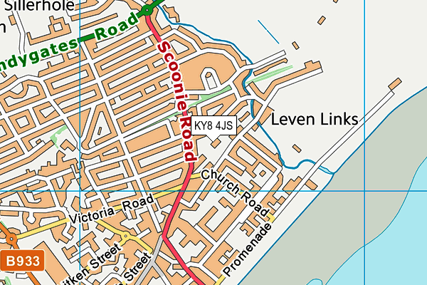 KY8 4JS map - OS VectorMap District (Ordnance Survey)