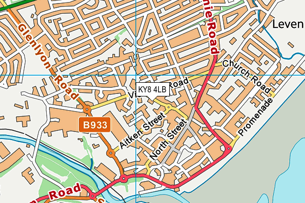 KY8 4LB map - OS VectorMap District (Ordnance Survey)