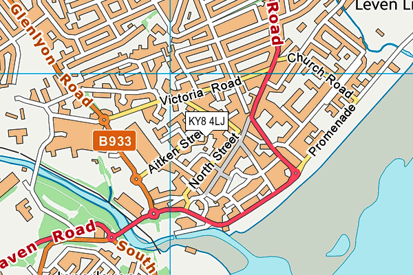 KY8 4LJ map - OS VectorMap District (Ordnance Survey)