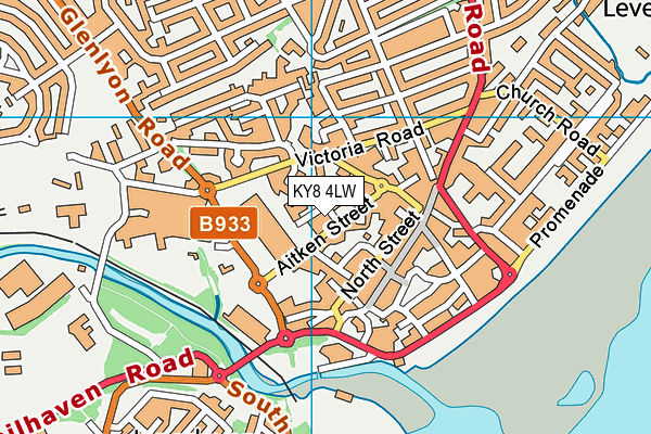 KY8 4LW map - OS VectorMap District (Ordnance Survey)