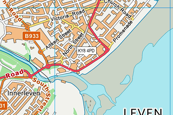 KY8 4PD map - OS VectorMap District (Ordnance Survey)