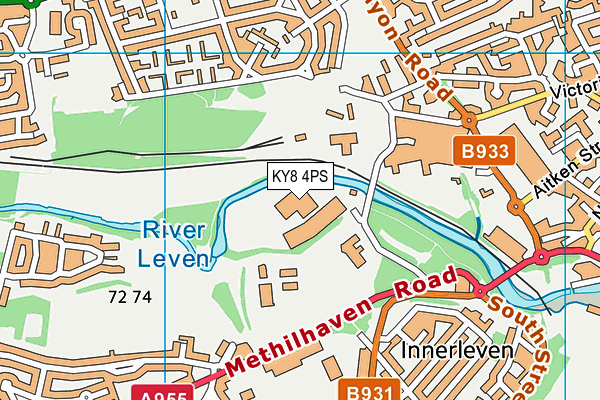 KY8 4PS map - OS VectorMap District (Ordnance Survey)