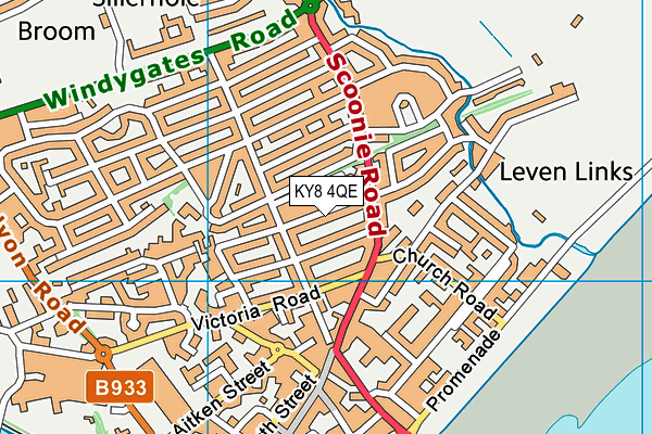 KY8 4QE map - OS VectorMap District (Ordnance Survey)