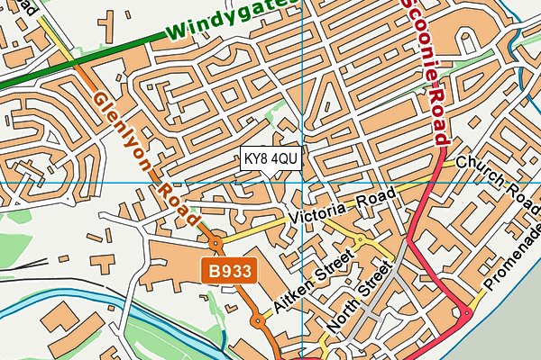 KY8 4QU map - OS VectorMap District (Ordnance Survey)