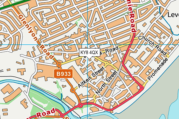 KY8 4QX map - OS VectorMap District (Ordnance Survey)