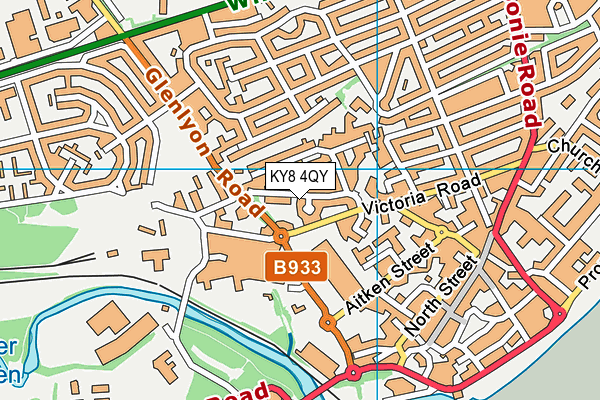 KY8 4QY map - OS VectorMap District (Ordnance Survey)