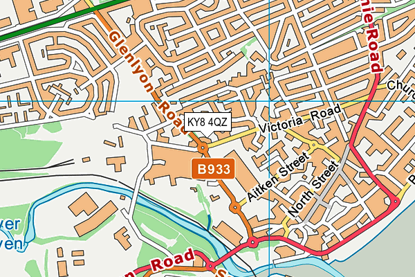 KY8 4QZ map - OS VectorMap District (Ordnance Survey)