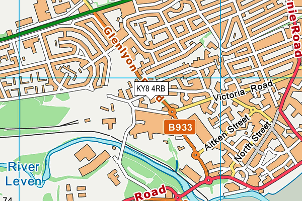 KY8 4RB map - OS VectorMap District (Ordnance Survey)