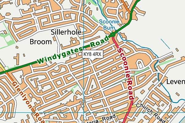 KY8 4RX map - OS VectorMap District (Ordnance Survey)