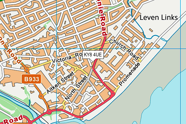 KY8 4UE map - OS VectorMap District (Ordnance Survey)