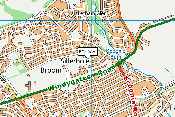 KY8 5AA map - OS VectorMap District (Ordnance Survey)
