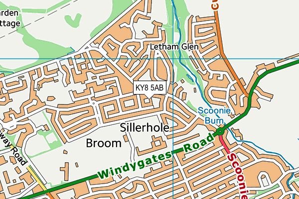 KY8 5AB map - OS VectorMap District (Ordnance Survey)