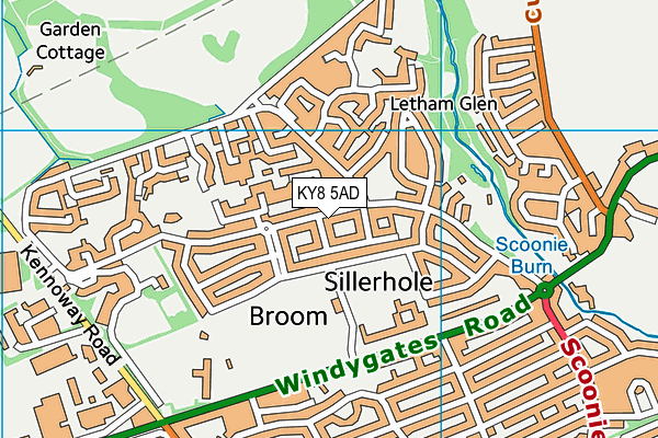 KY8 5AD map - OS VectorMap District (Ordnance Survey)