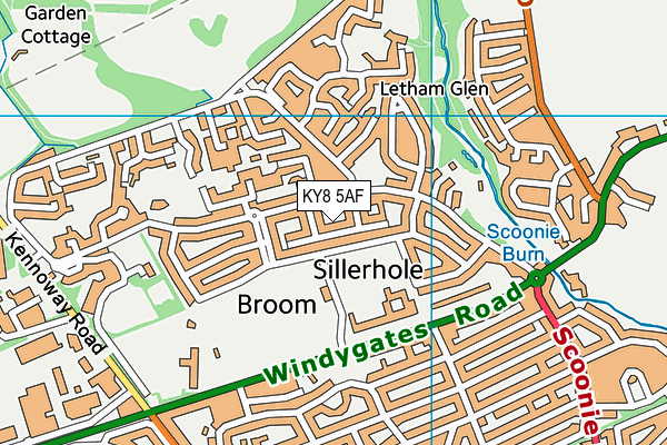 KY8 5AF map - OS VectorMap District (Ordnance Survey)