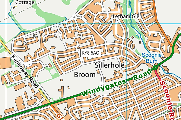 KY8 5AG map - OS VectorMap District (Ordnance Survey)