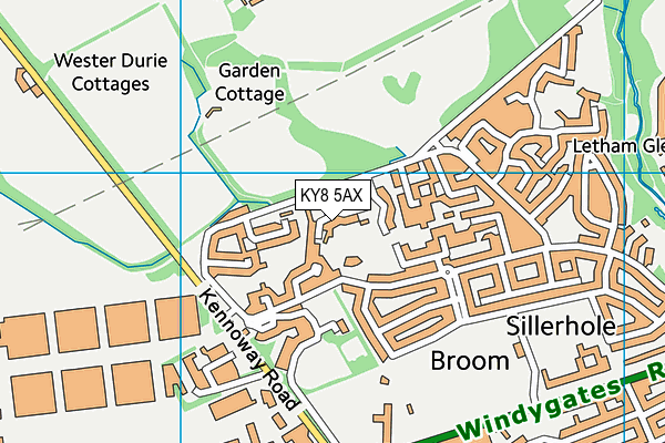 KY8 5AX map - OS VectorMap District (Ordnance Survey)