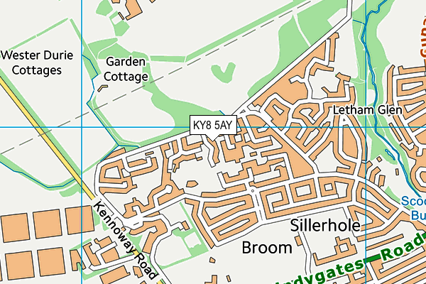 KY8 5AY map - OS VectorMap District (Ordnance Survey)