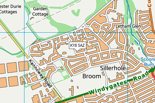 KY8 5AZ map - OS VectorMap District (Ordnance Survey)