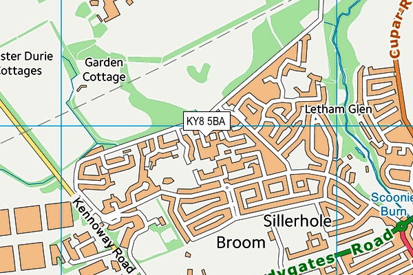 KY8 5BA map - OS VectorMap District (Ordnance Survey)