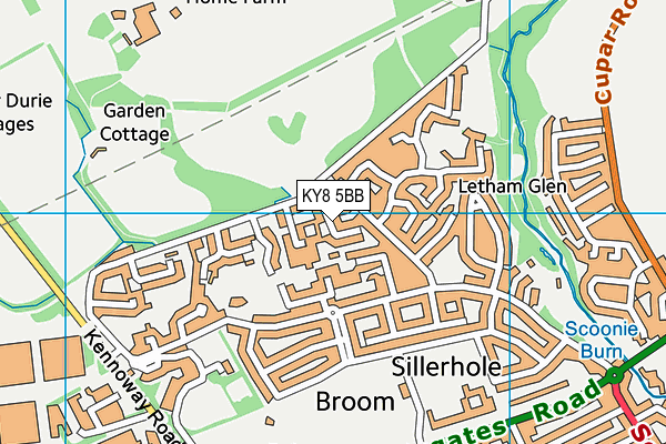 KY8 5BB map - OS VectorMap District (Ordnance Survey)