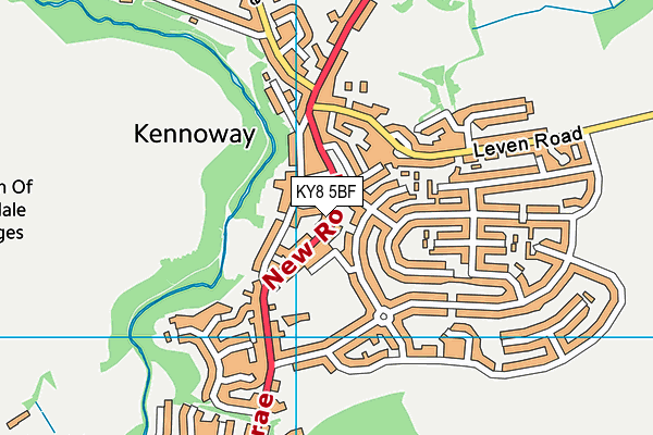 KY8 5BF map - OS VectorMap District (Ordnance Survey)