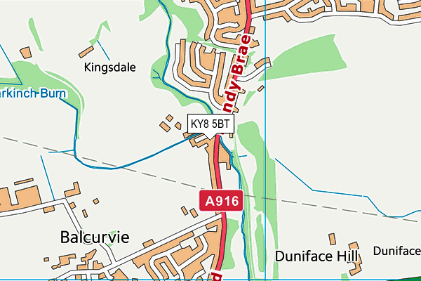 KY8 5BT map - OS VectorMap District (Ordnance Survey)