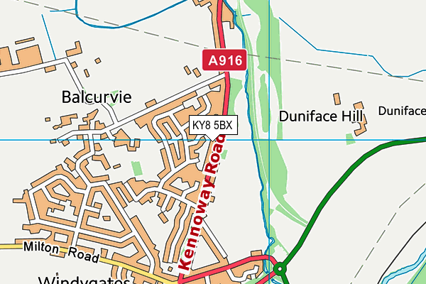 KY8 5BX map - OS VectorMap District (Ordnance Survey)