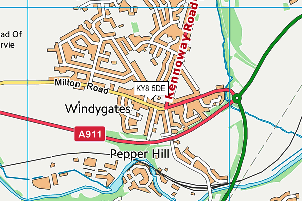 KY8 5DE map - OS VectorMap District (Ordnance Survey)