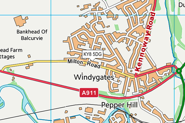 KY8 5DG map - OS VectorMap District (Ordnance Survey)