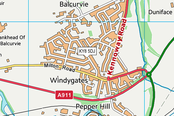 KY8 5DJ map - OS VectorMap District (Ordnance Survey)