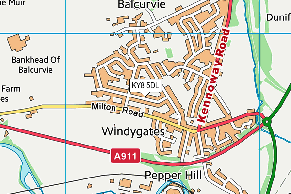 KY8 5DL map - OS VectorMap District (Ordnance Survey)