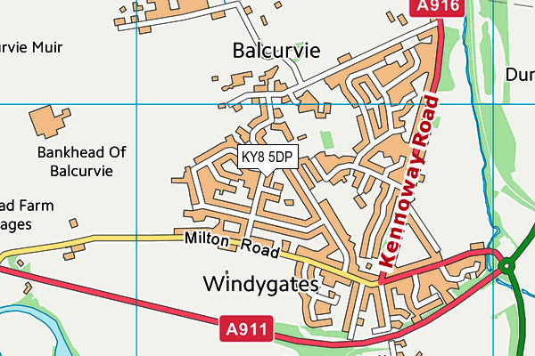 KY8 5DP map - OS VectorMap District (Ordnance Survey)