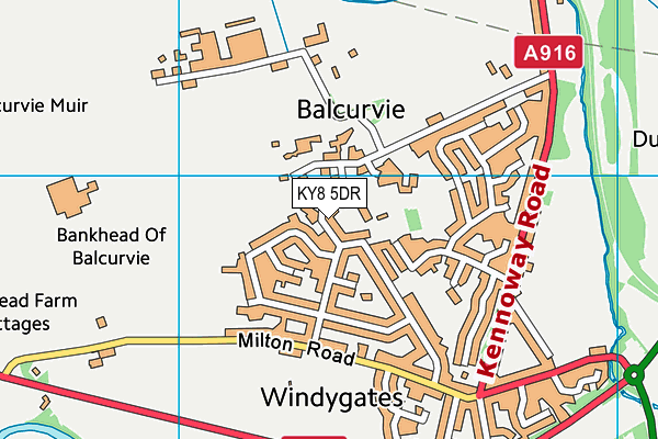 KY8 5DR map - OS VectorMap District (Ordnance Survey)