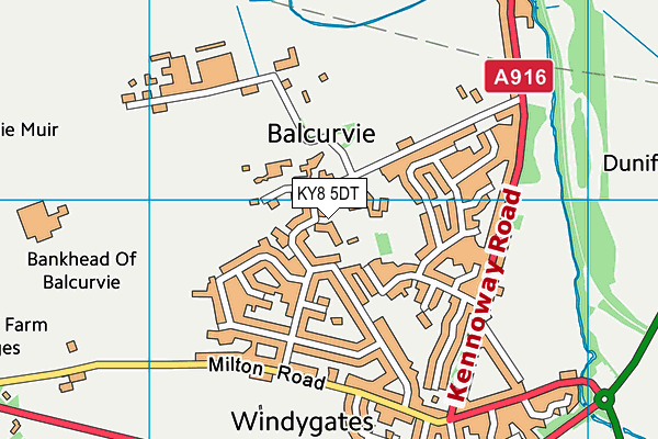 KY8 5DT map - OS VectorMap District (Ordnance Survey)
