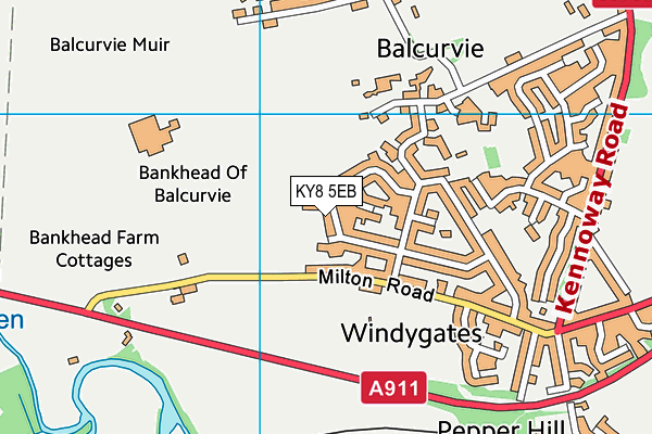 KY8 5EB map - OS VectorMap District (Ordnance Survey)